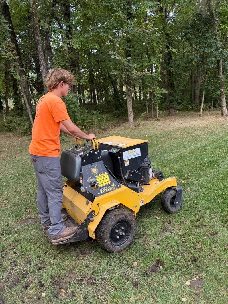 Aeration and seeding job by Stewart's Seasonal Services