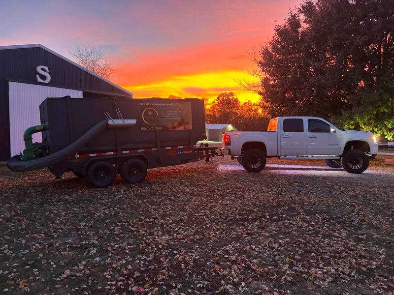 Leaf clean-up job by Stewart's Seasonal Services