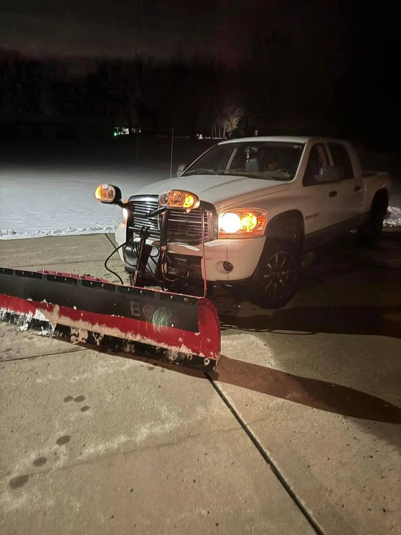 Snow removal job by Stewart's Seasonal Services