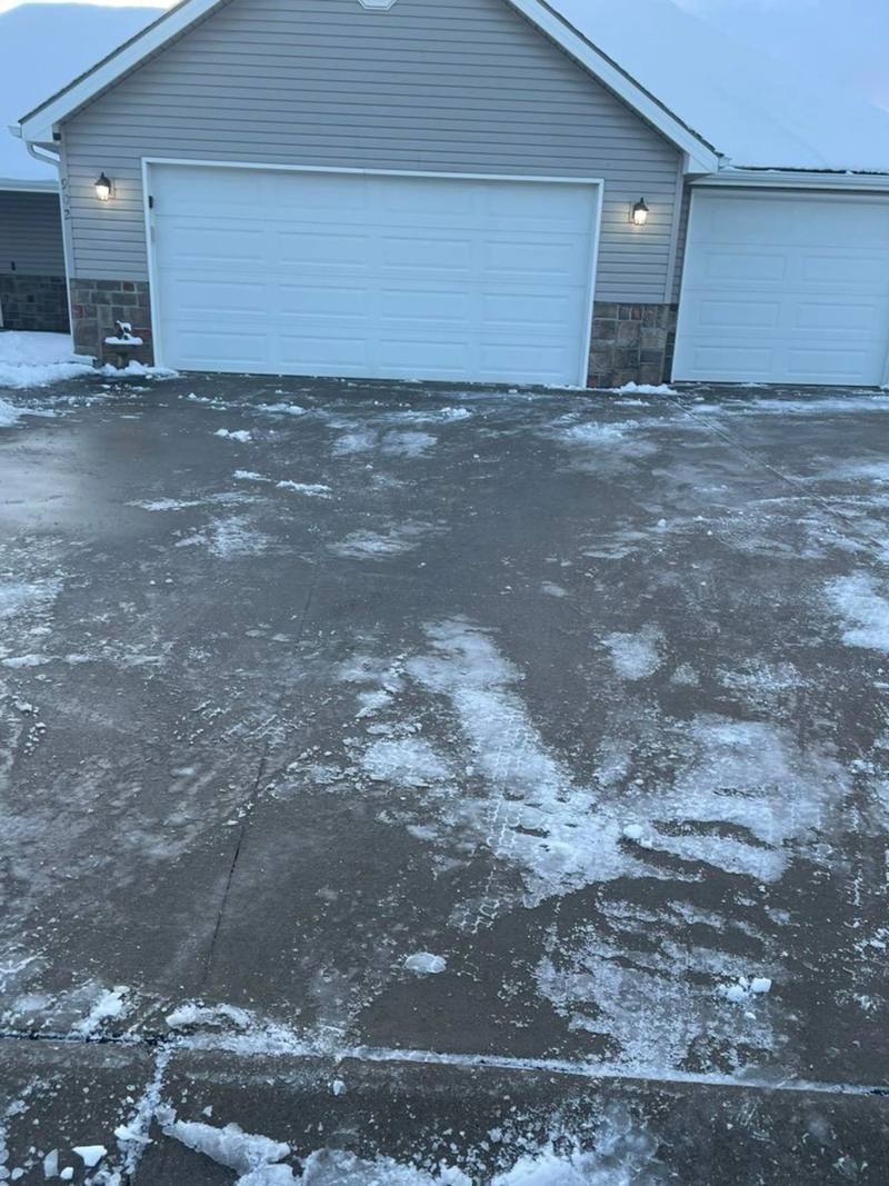 Snow removal job by Stewart's Seasonal Services