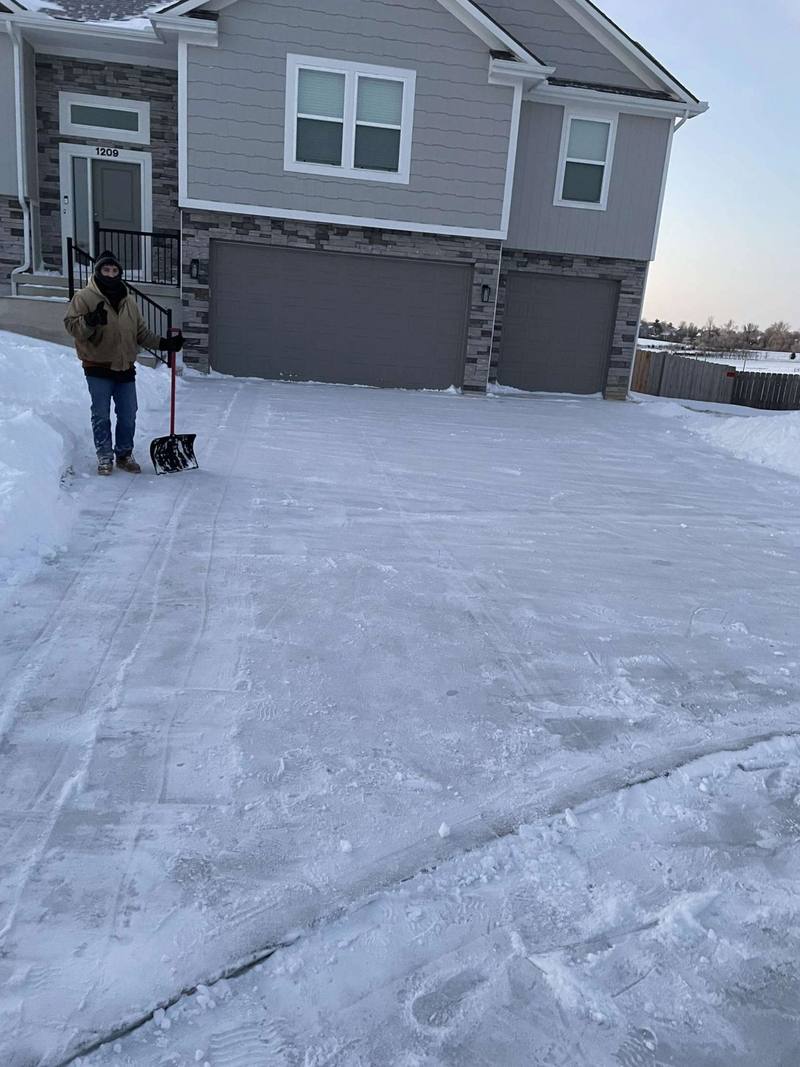 Snow removal job by Stewart's Seasonal Services