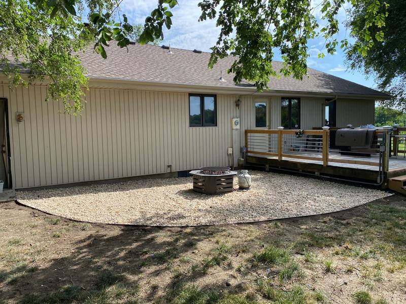 Landscaping and hardscaping project by Stewart's Seasonal Services