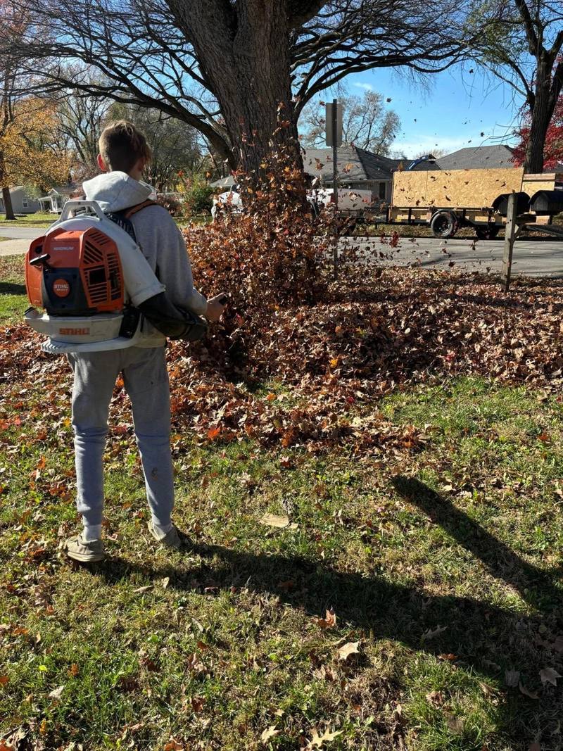 Leaf clean-up job by Stewart's Seasonal Services